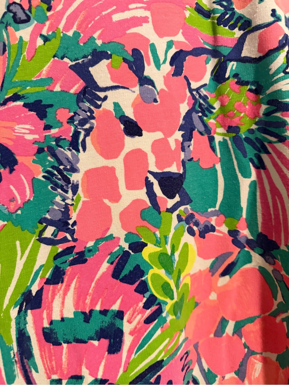 Lilly Pulitzer Pink Multi Floral Scoop Neck Short Sleeve Dress - Picture 2 of 3